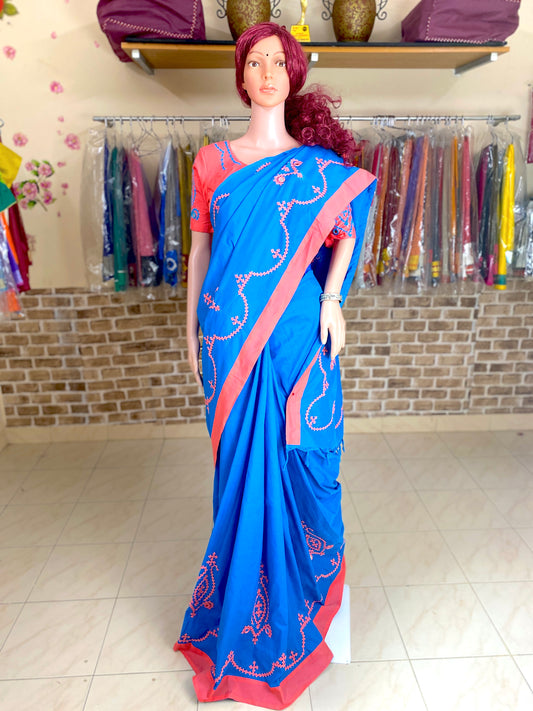 Kutch Work Saree  Code: 1 ACS 45b - For DISPLAY ; CAN BE DONE UPON REQUEST