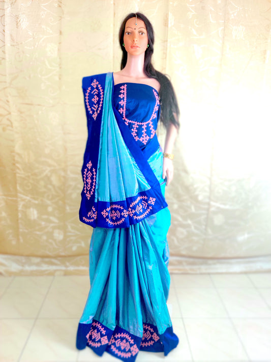 Kutch Work Hand embroidered Saree - Code 1ACS 57a DISPLAY ONLY; CAN BE DONE UPON REQUEST