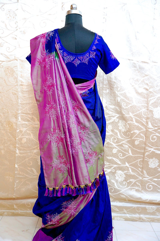 Kasuti work  Saree - DISPLAY PURPOSE; CAN BE DONE UPON REQUEST