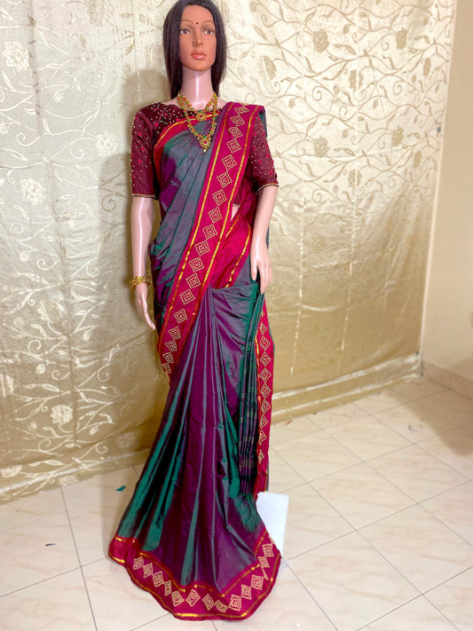 Kasuti work  Saree - DISPLAY PURPOSE; CAN BE DONE UPON REQUEST