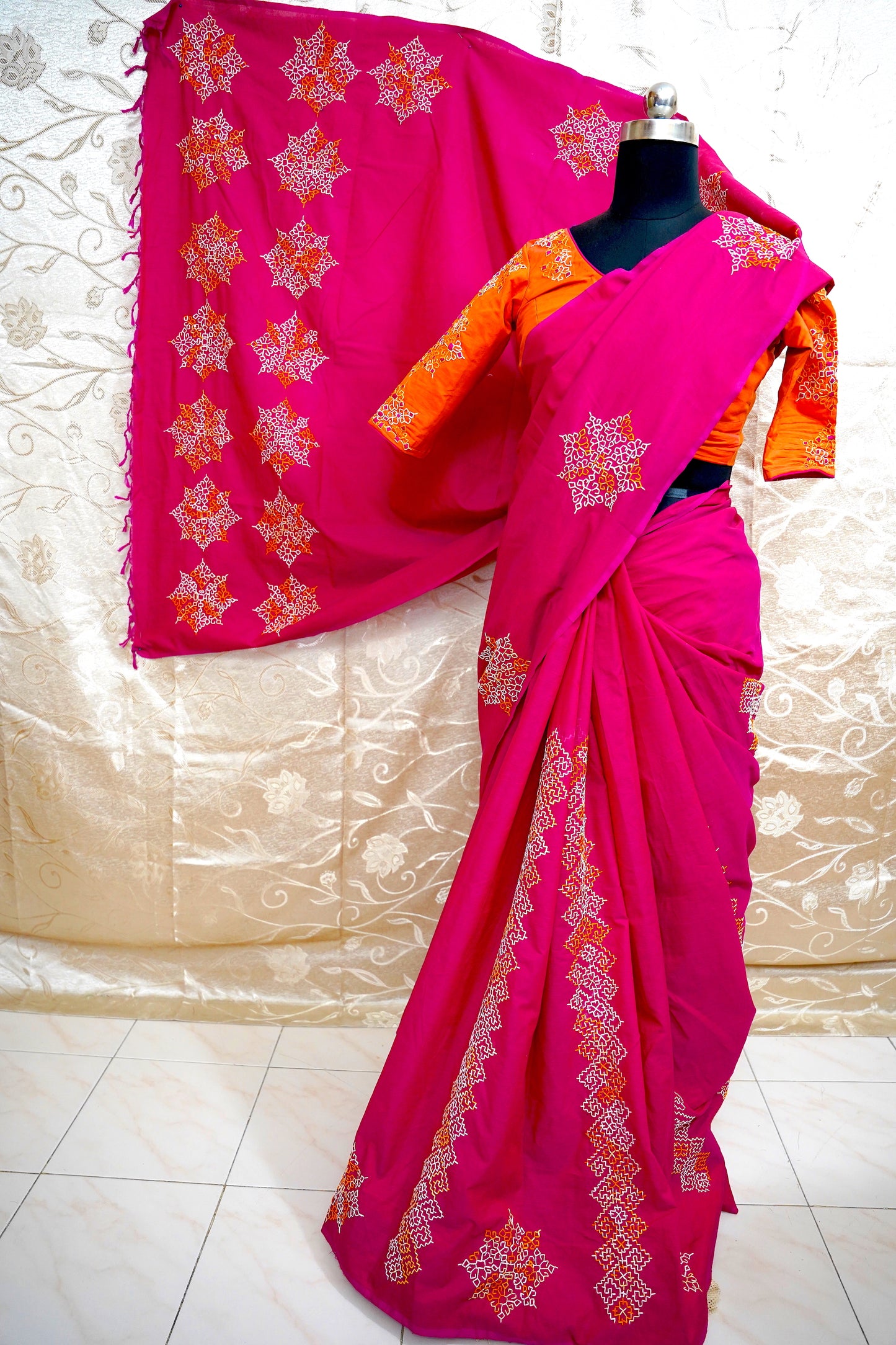 Kasuti work  Saree - DISPLAY PURPOSE; CAN BE DONE UPON REQUEST