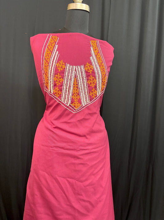 Kutch work Tops Dark Pink