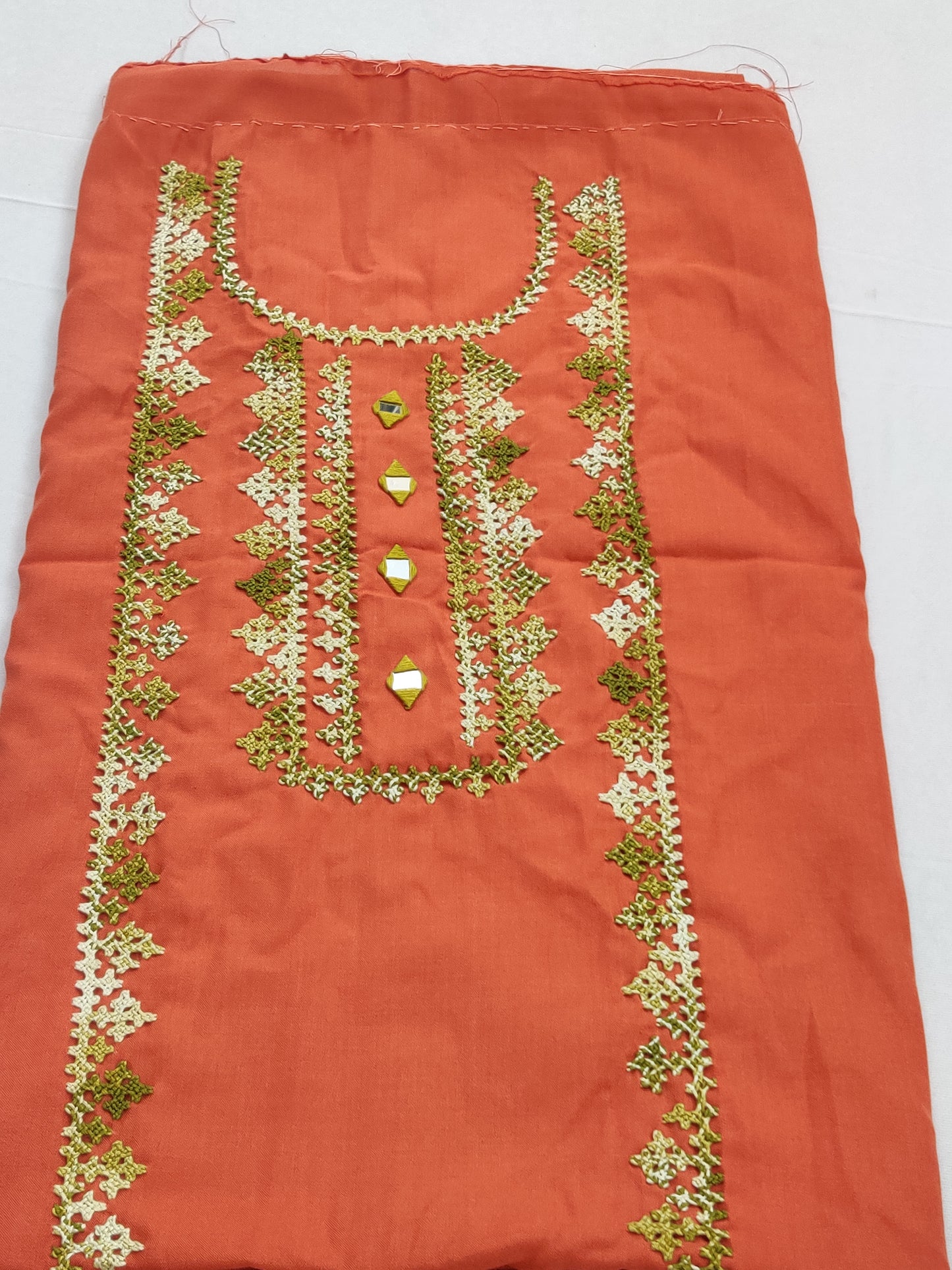 Kutch work Tops Light Orange