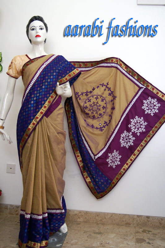 Kutch Work Hand embroidered Saree - DISPLAY ONLY; CAN BE DONE UPON REQUEST